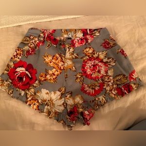 floral hot pants size M